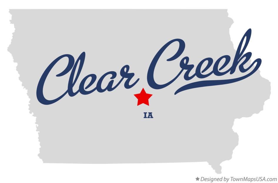 Map of Clear Creek Iowa IA