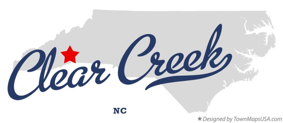 Map of Clear Creek North Carolina NC