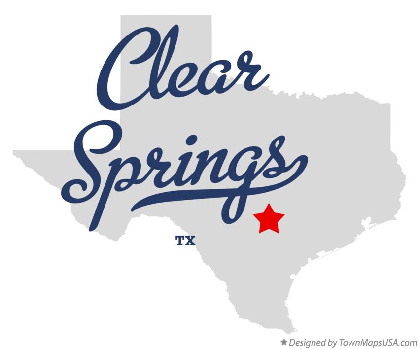 Map of Clear Springs Texas TX