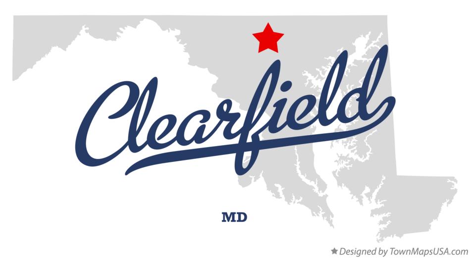 Map of Clearfield Maryland MD