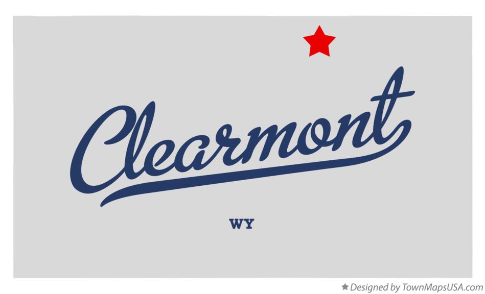 Map of Clearmont Wyoming WY