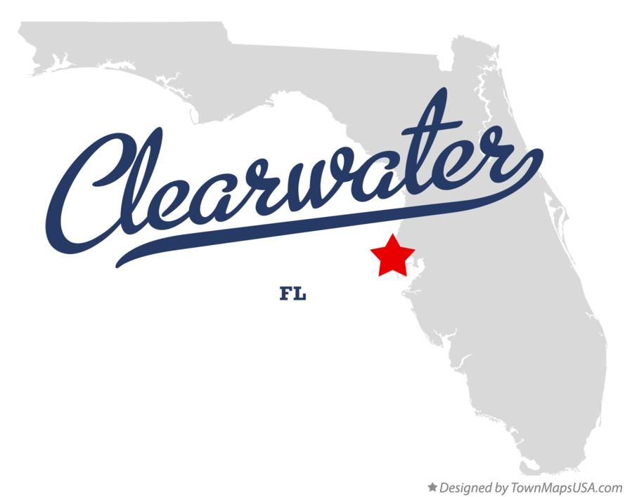 Map of Clearwater Florida FL
