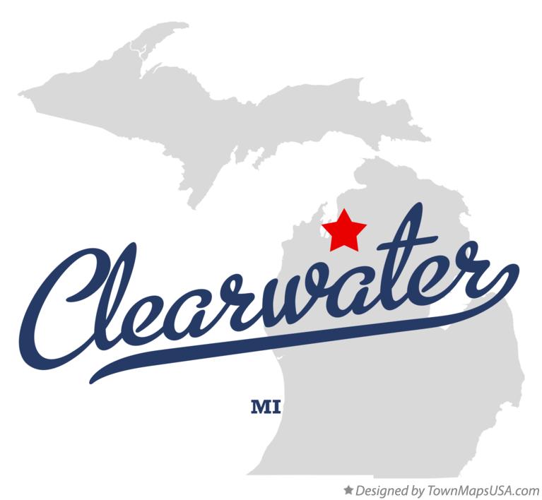 Map of Clearwater Michigan MI