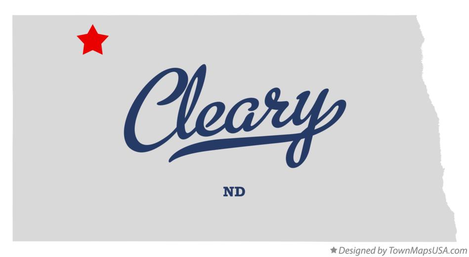 Map of Cleary North Dakota ND