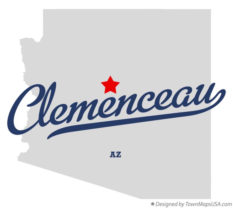 Map of Clemenceau Arizona AZ