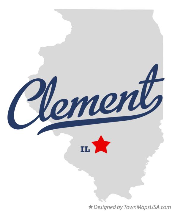 Map of Clement Illinois IL