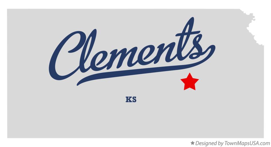 Map of Clements Kansas KS