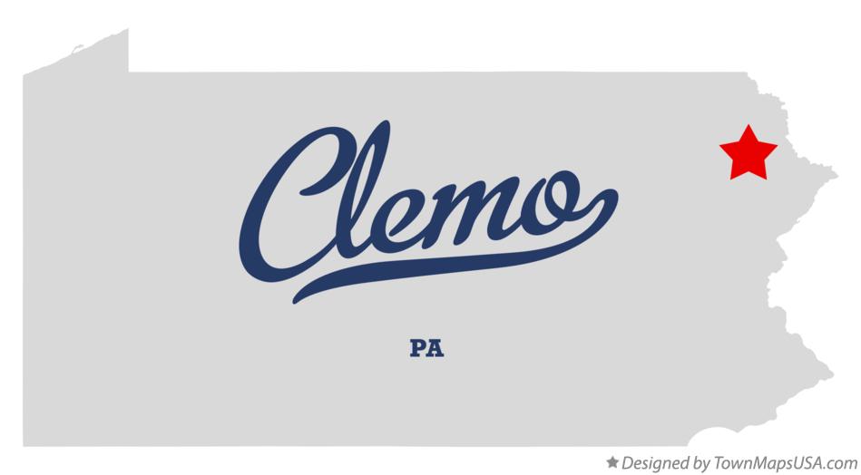Map of Clemo Pennsylvania PA