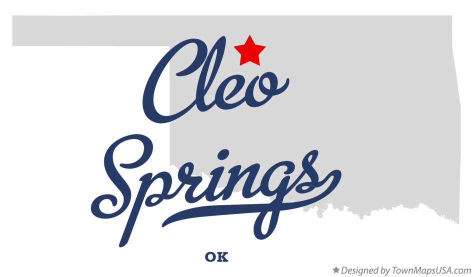 Map of Cleo Springs Oklahoma OK