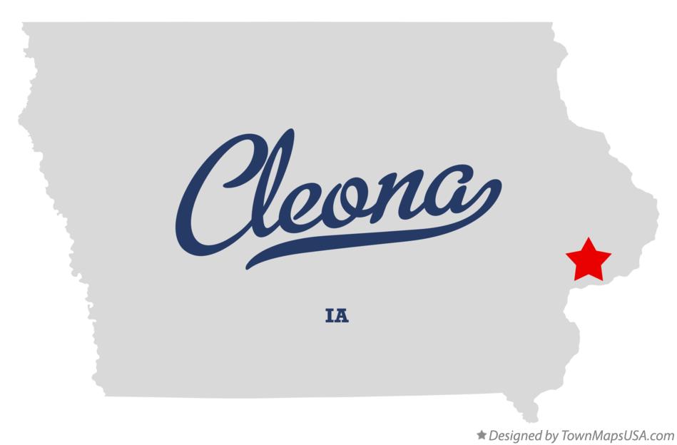 Map of Cleona Iowa IA