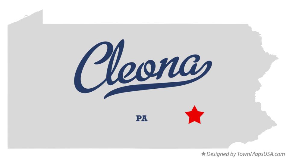 Map of Cleona Pennsylvania PA