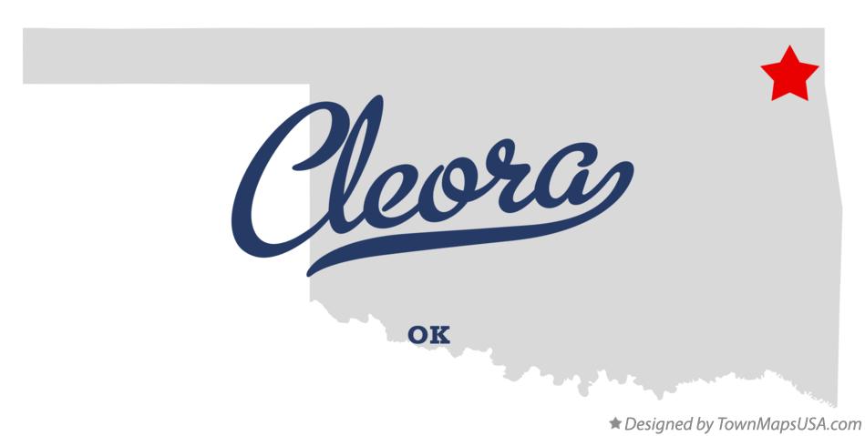 Map of Cleora Oklahoma OK