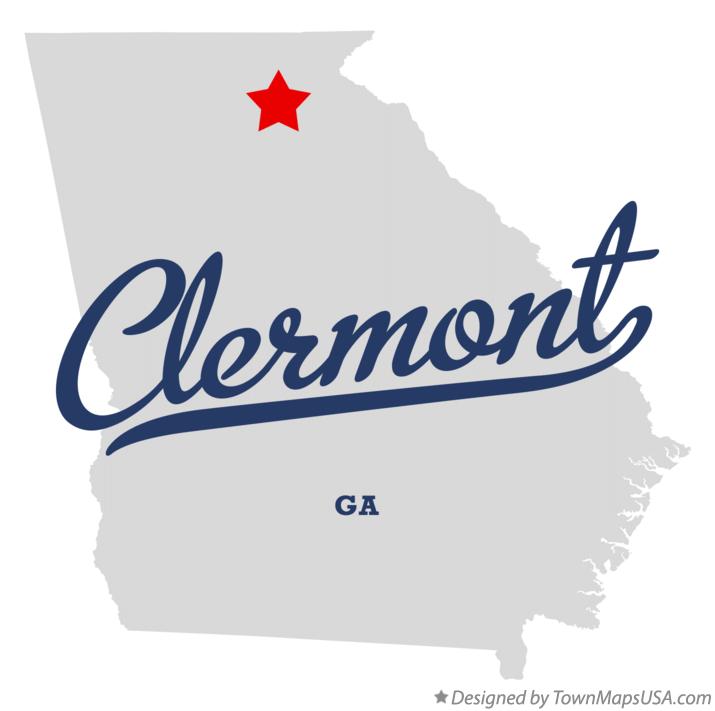 Map of Clermont Georgia GA