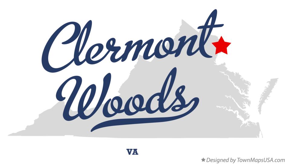 Map of Clermont Woods Virginia VA