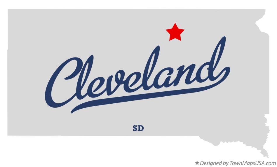 Map of Cleveland South Dakota SD