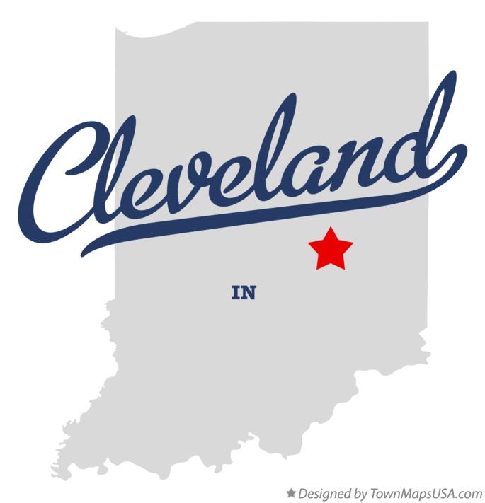 Map of Cleveland Indiana IN