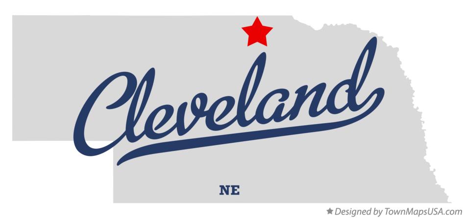 Map of Cleveland Nebraska NE