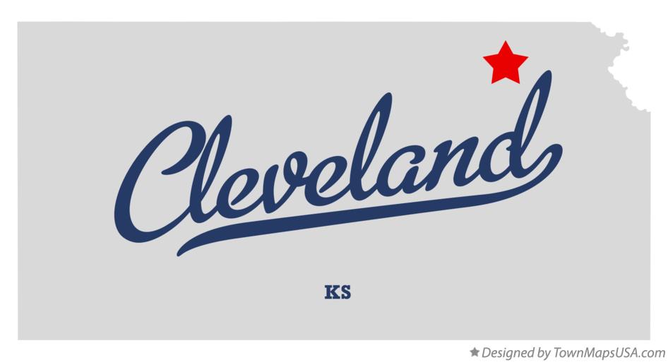 Map of Cleveland Kansas KS