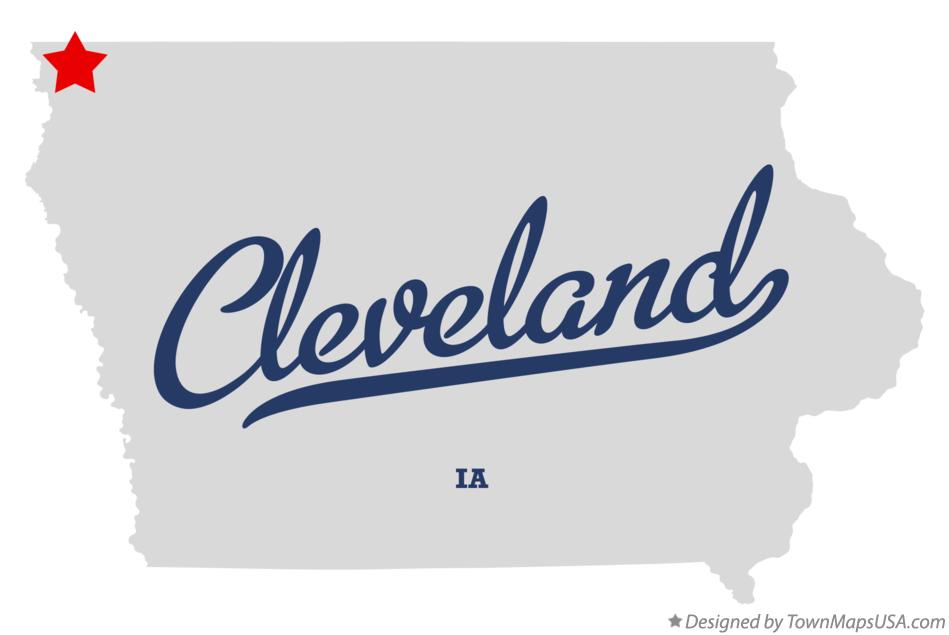 Map of Cleveland Iowa IA