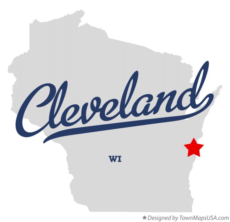 Map of Cleveland Wisconsin WI
