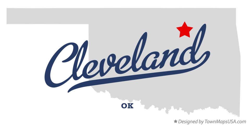 Map of Cleveland Oklahoma OK