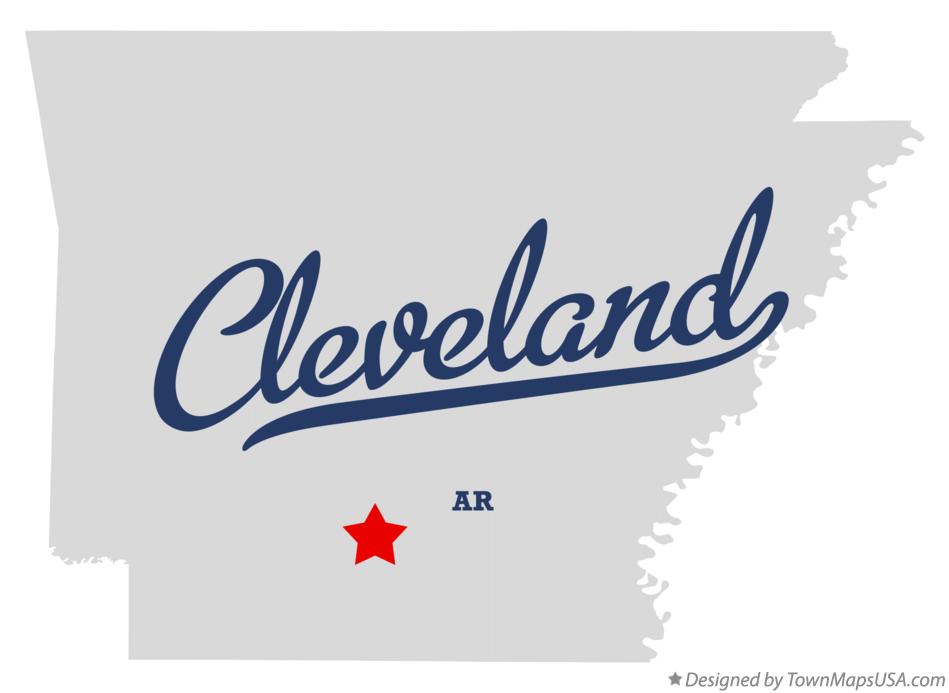 Map of Cleveland Arkansas AR