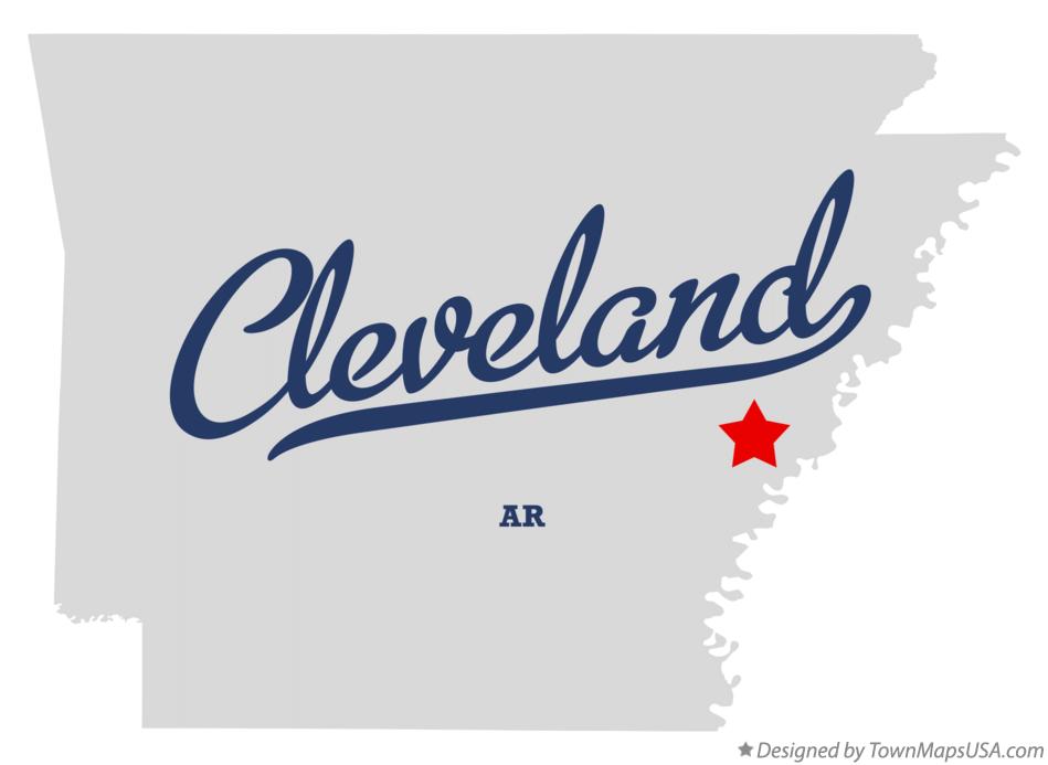 Map of Cleveland Arkansas AR