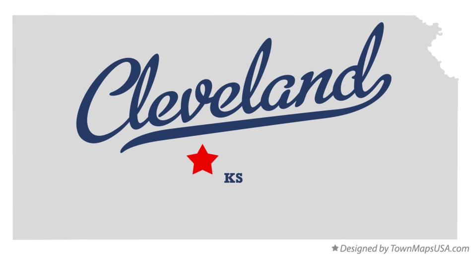 Map of Cleveland Kansas KS