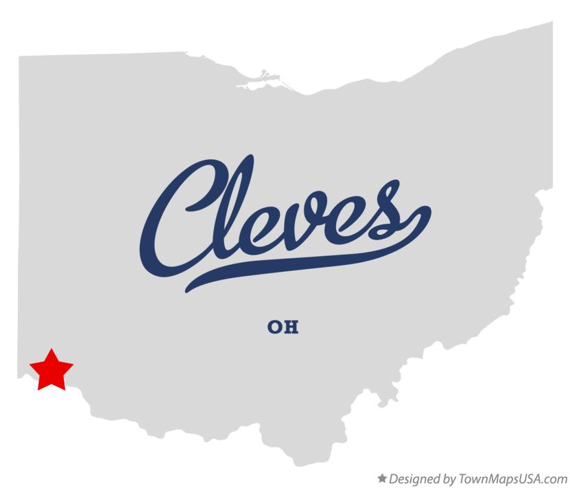 Map of Cleves Ohio OH