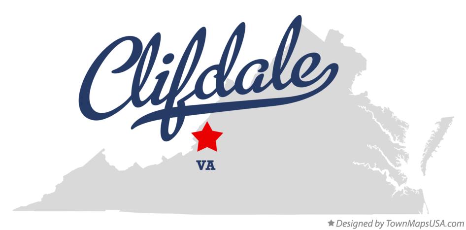 Map of Clifdale Virginia VA