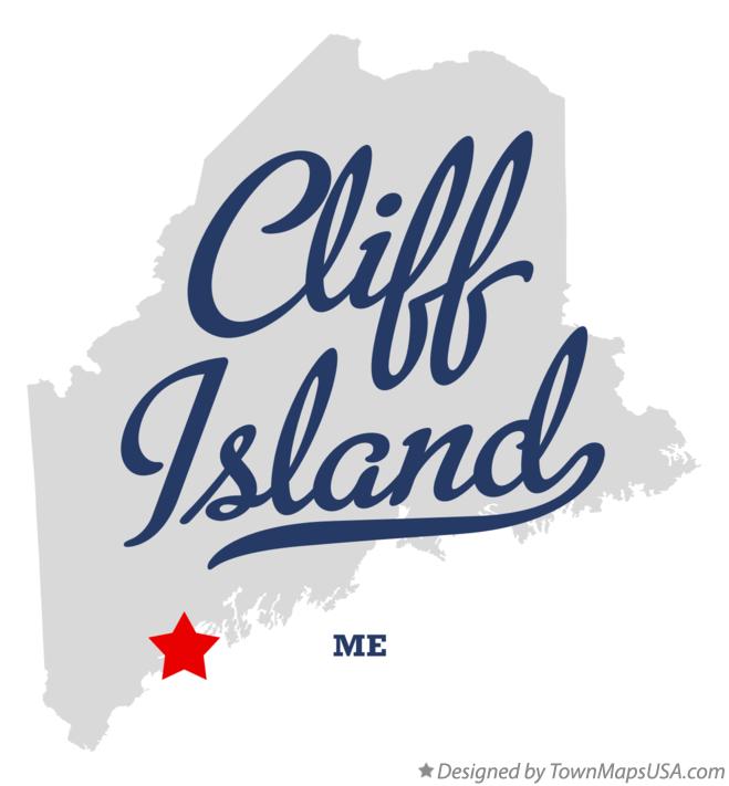 Map of Cliff Island Maine ME