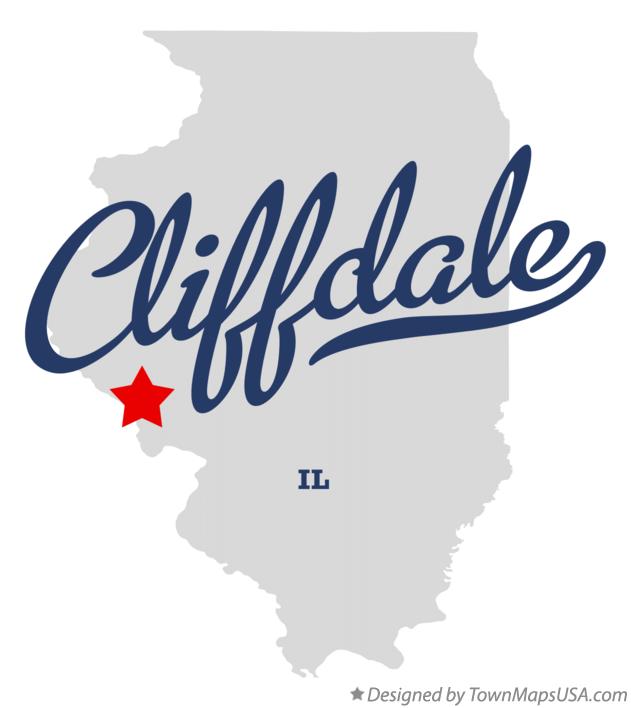 Map of Cliffdale Illinois IL