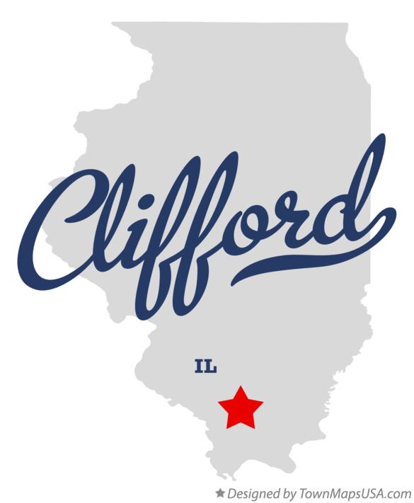 Map of Clifford Illinois IL