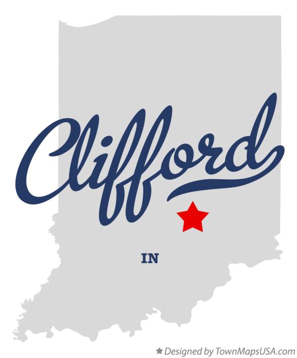Map of Clifford Indiana IN
