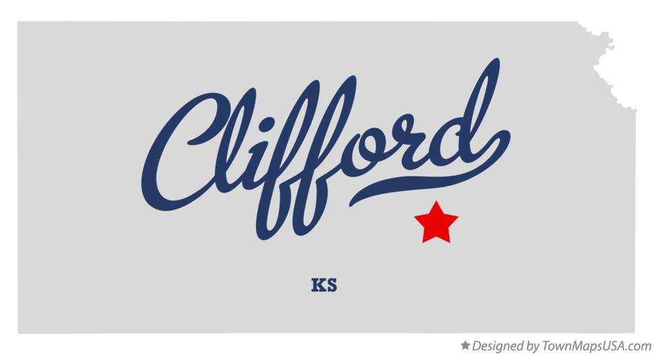 Map of Clifford Kansas KS
