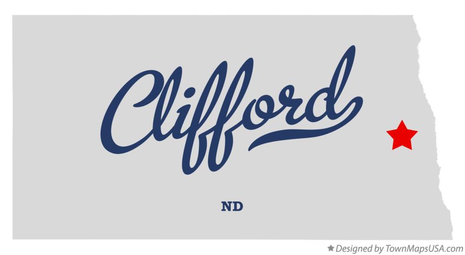 Map of Clifford North Dakota ND