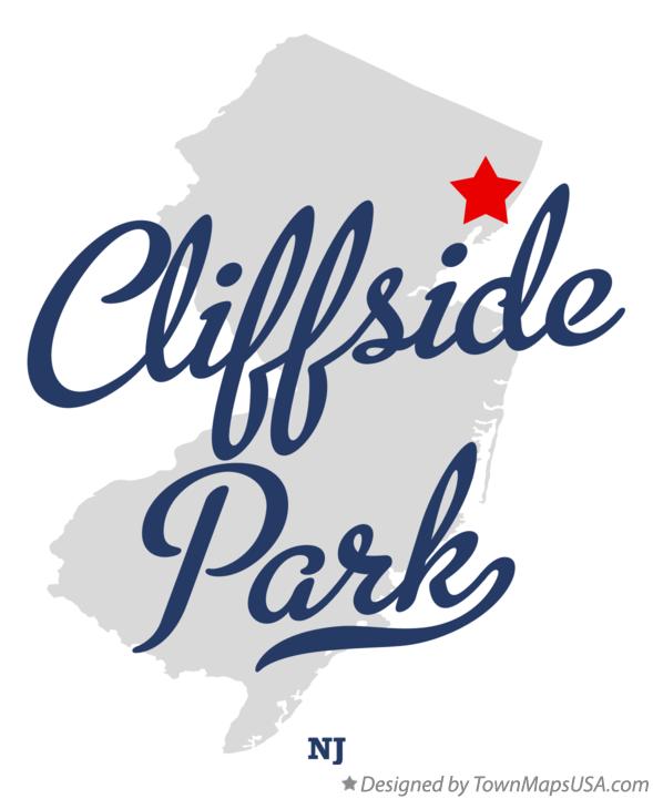 Map of Cliffside Park New Jersey NJ