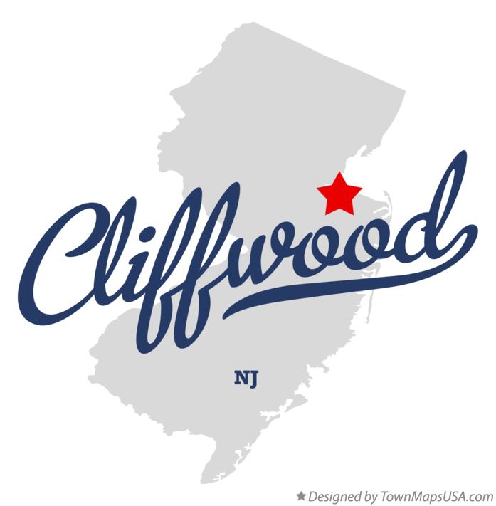 Map of Cliffwood New Jersey NJ