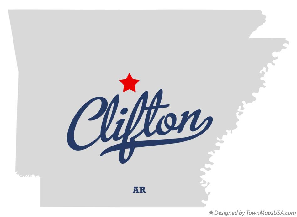 Map of Clifton Arkansas AR