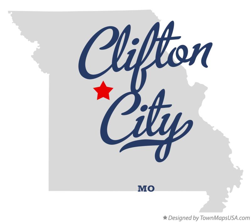 Map of Clifton City Missouri MO