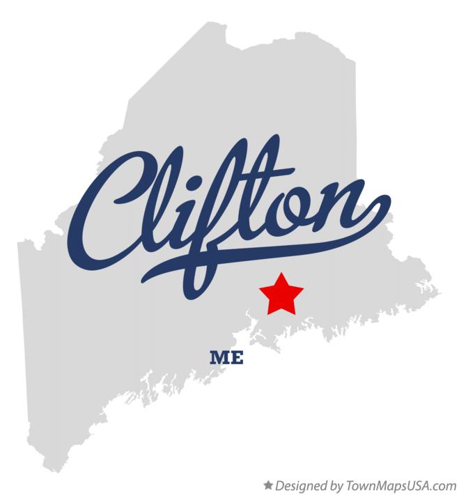 Map of Clifton Maine ME