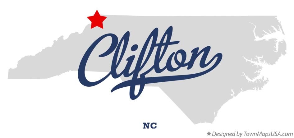 Map of Clifton North Carolina NC