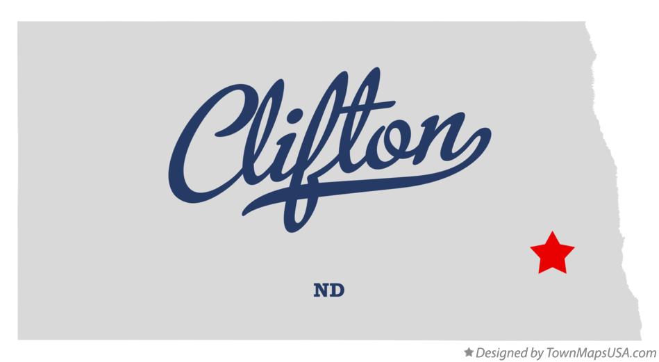 Map of Clifton North Dakota ND
