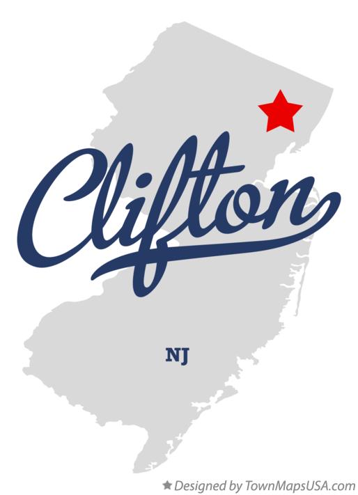 Map Of Clifton Nj New Jersey