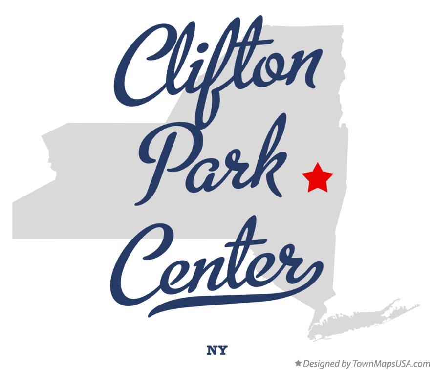 Map of Clifton Park Center New York NY