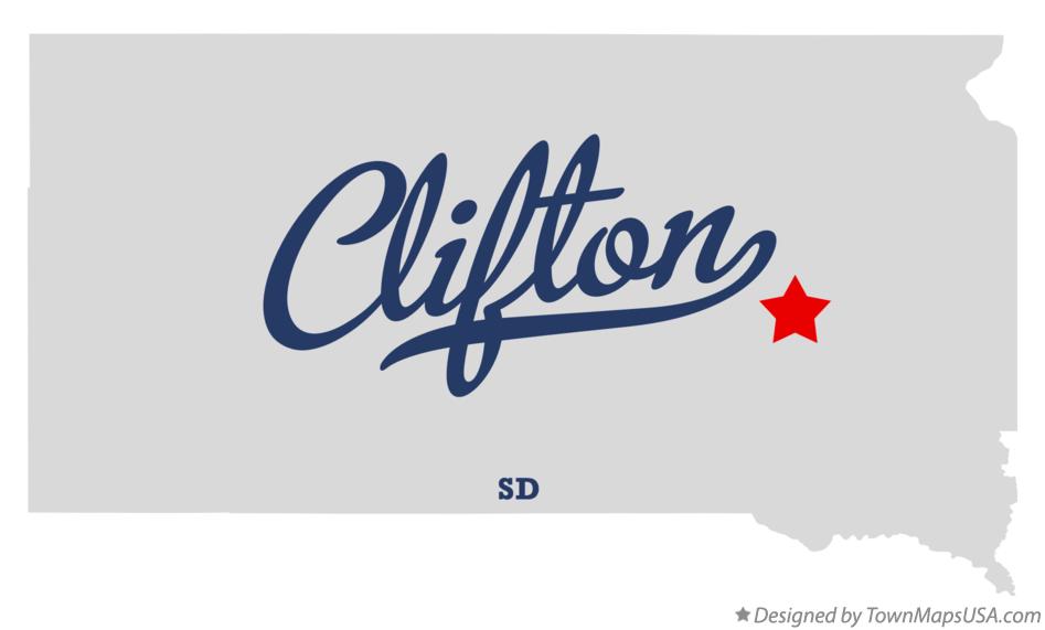 Map of Clifton South Dakota SD