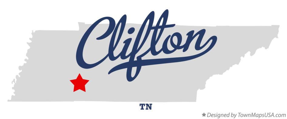 Map of Clifton Tennessee TN