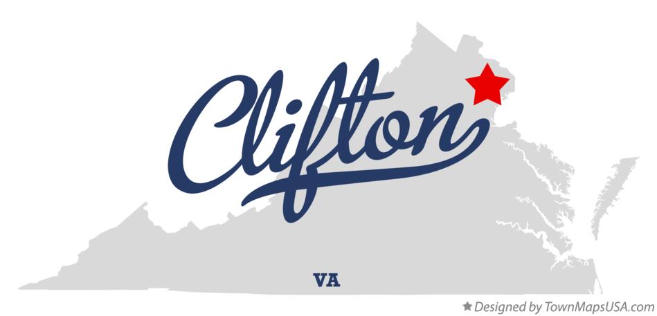 Map of Clifton Virginia VA