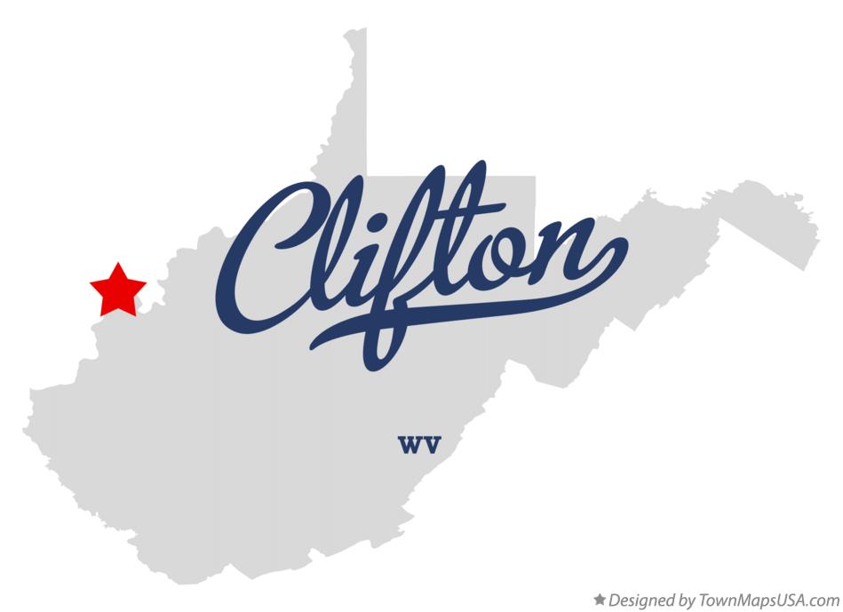 Map of Clifton West Virginia WV