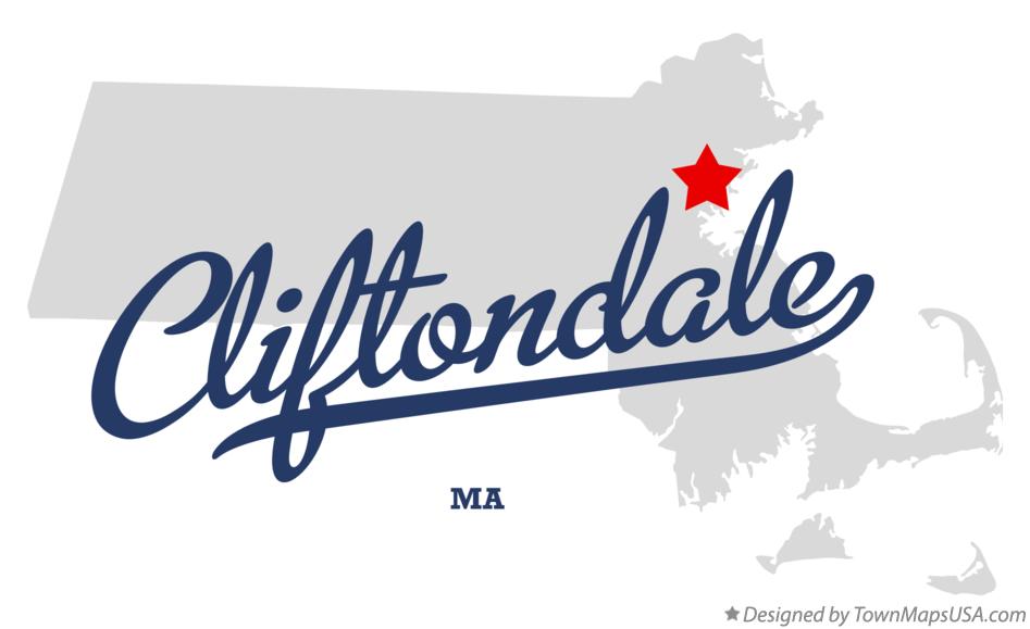 Map of Cliftondale Massachusetts MA